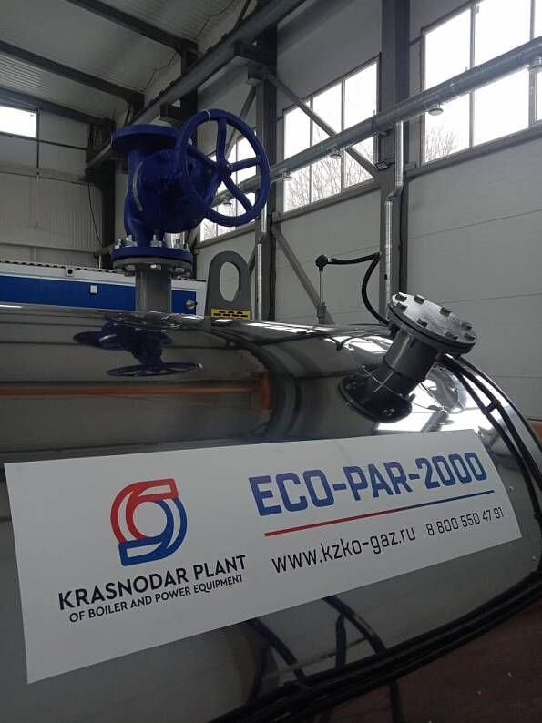 Промышленный паровой котел (парогенератор) ECO-PAR 2000 для производства в Дагестане