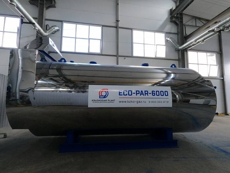 Промышленный паровой котёл (парогенератор) ECO-PAR 6000 для производства пенопласта