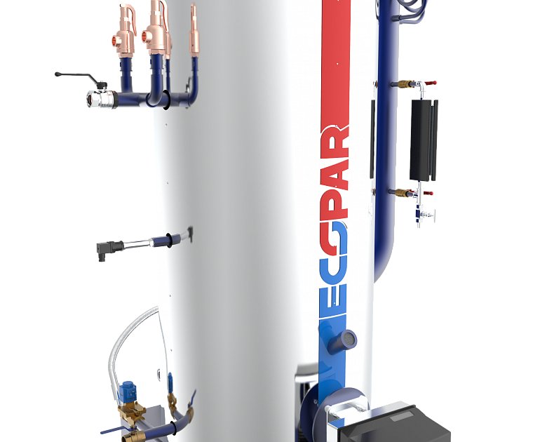 Вертикальный одноходовой паровой котел ECO-PAR 100 - 2000 кг/ч